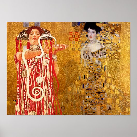 Gustav Klimt, schilderijen Collage, Gecombineerde Poster (Voorkant)