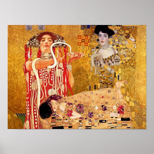 Gustav Klimt, schilderijen Collage, Gecombineerde Poster (Voorkant)