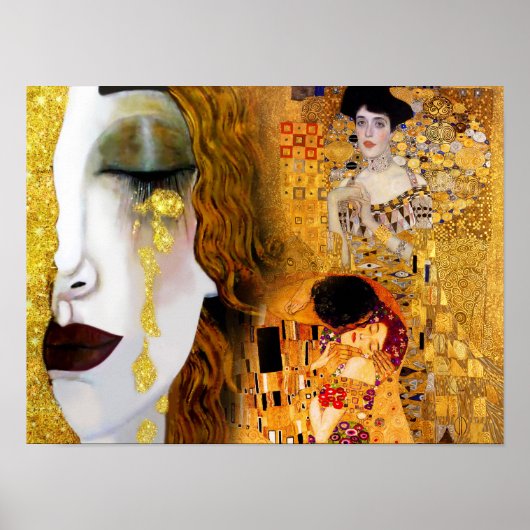 Gustav Klimt, schilderijen Collage, Gecombineerde Poster (Voorkant)