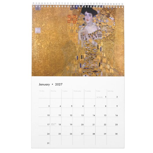 Gustav Klimt schilderkunst Kalender (Jan 2027)
