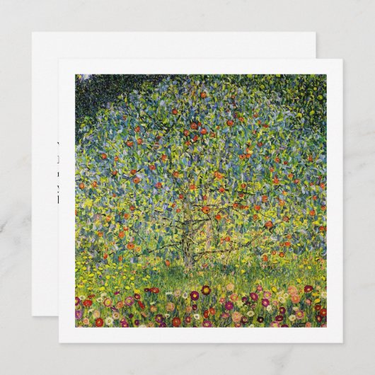 Gustav Klimt schilderkunst nouveau de Apple Tree Aankondiging (Voorkant / Achterkant)