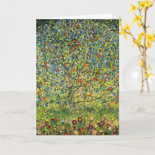 Gustav Klimt schilderkunst nouveau de Apple Tree Kaart (Gele Bloem)