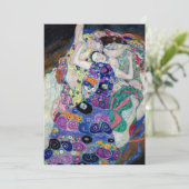 Gustav Klimt schildert de Maagd Feestdagenkaart (Staand voorkant)