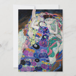 Gustav Klimt schildert de Maagd Feestdagenkaart