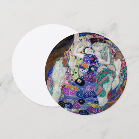 Gustav Klimt schildert de Maagd Kaart (Voorkant / Achterkant)