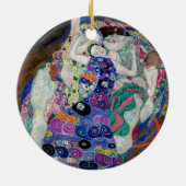 Gustav Klimt schildert de Maagd Keramisch Ornament (Achterkant)