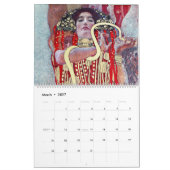 Gustav Klimt schildert kunst Kalender (Mar 2027)