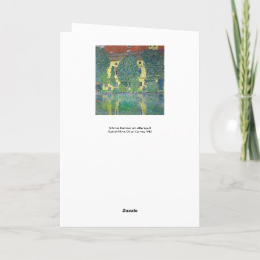Gustav Klimt - Schloss Kammer am Attersee III Kaart (Achterkant)