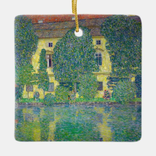 Gustav Klimt - Schloss Kammer am Attersee III Keramisch Ornament (Voorkant)