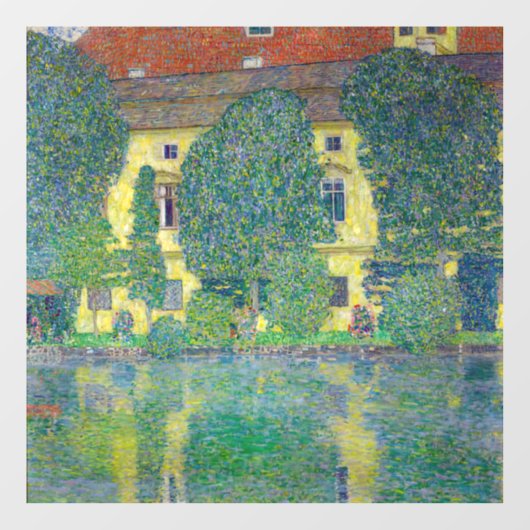 Gustav Klimt - Schloss Kammer am Attersee III Raamsticker (Vel)
