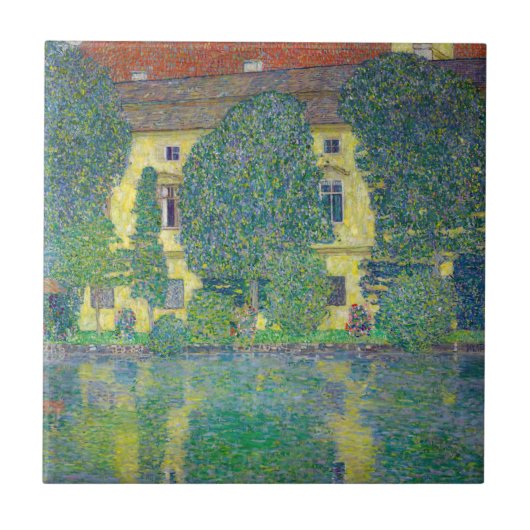 Gustav Klimt - Schloss Kammer am Attersee III Tegeltje (Voorkant)