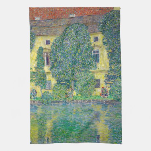 Gustav Klimt - Schloss Kammer am Attersee III Theedoek (Verticaal)