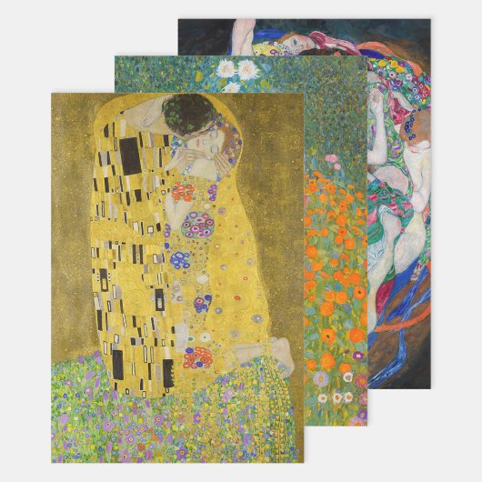 Gustav Klimt - Selectie meesterwerken Inpakpapier Vel