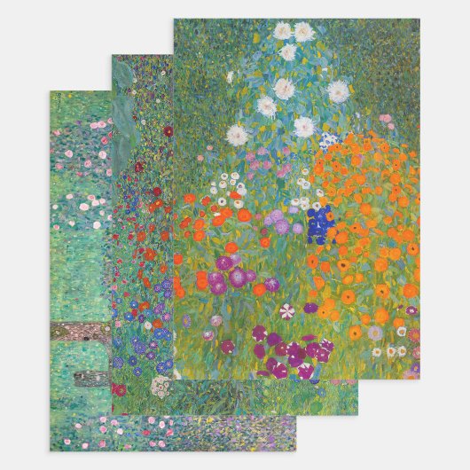 Gustav Klimt - Selectie van tuinmasterstukken Inpakpapier Vel
