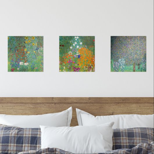 Gustav Klimt - Selectie van tuinmasterstukken Muurkunst Sets (Slaapkamer)