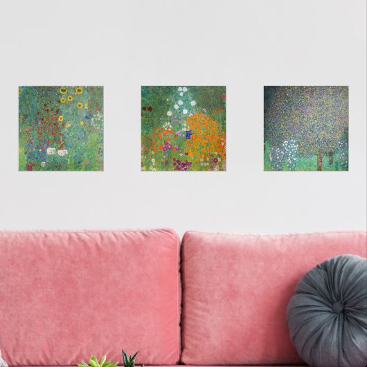 Gustav Klimt - Selectie van tuinmasterstukken Muurkunst Sets (Woonkamer)