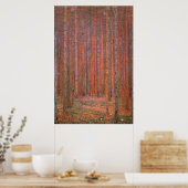 Gustav Klimt Sparrenbos Tannenwald Rode Bomen Poster (Keuken)