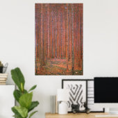 Gustav Klimt Sparrenbos Tannenwald Rode Bomen Poster (Thuiskantoor)