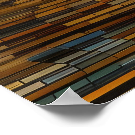 Gustav Klimt stijl landschap Poster (Hoek)