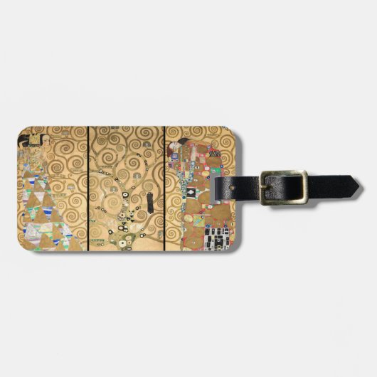 Gustav Klimt - Stoclet-fries Levensboom Bagagelabel (Voorkant horizontaal)