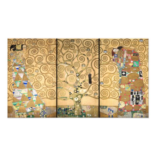 Gustav Klimt - Stoclet-fries Levensboom Foto Afdruk (Voorkant)