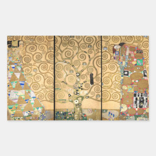 Gustav Klimt - Stoclet-fries Levensboom Rechthoekige Sticker