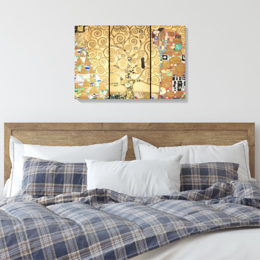 Gustav Klimt - Stoclet Frieze Tree of Life Canvas Afdruk (Insitu (Slaapkamer))