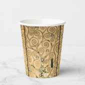 Gustav Klimt - Stoclet Frieze Tree of Life Papieren Bekers (Links)