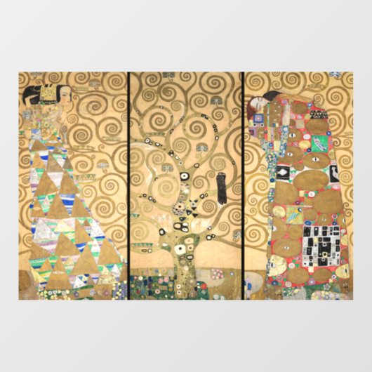 Gustav Klimt - Stoclet Frieze Tree of Life Raamsticker (Vel)