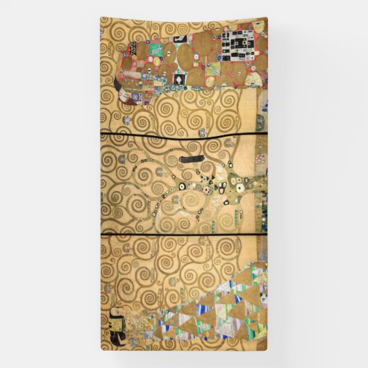 Gustav Klimt - Stoclet Frieze Tree of Life Spandoek (Verticaal)