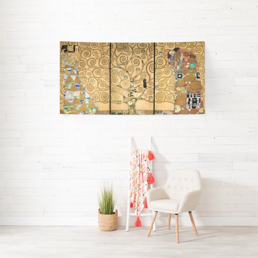 Gustav Klimt - Stoclet Frieze Tree of Life Spandoek (Insitu)