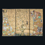 Gustav Klimt - Stoclet Frieze Tree of Life Theedoek<br><div class="desc">Stoclet Frieze Triptych: Boom van leven,  vervulling,  verwachting - Gustav Klimt,  Cardboard,  1909</div>