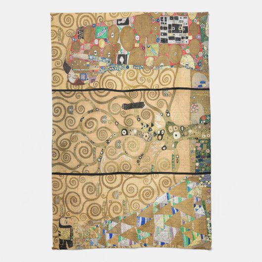 Gustav Klimt - Stoclet Frieze Tree of Life Theedoek (Verticaal)