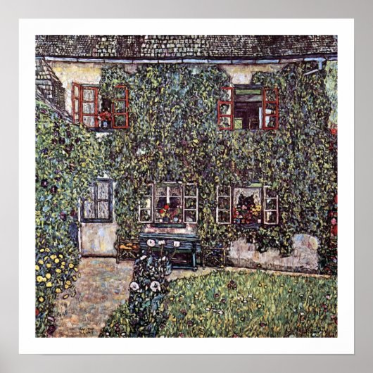 Gustav Klimt ~ Stone House Poster (Voorkant)