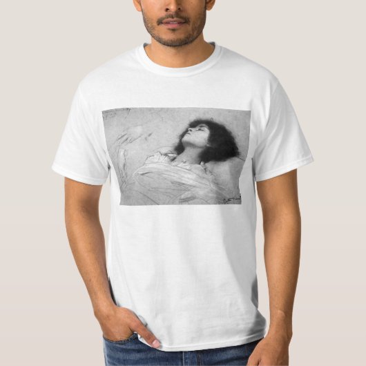 Gustav Klimt - Studieblad met bovenlichaam T-shirt (Voorkant)