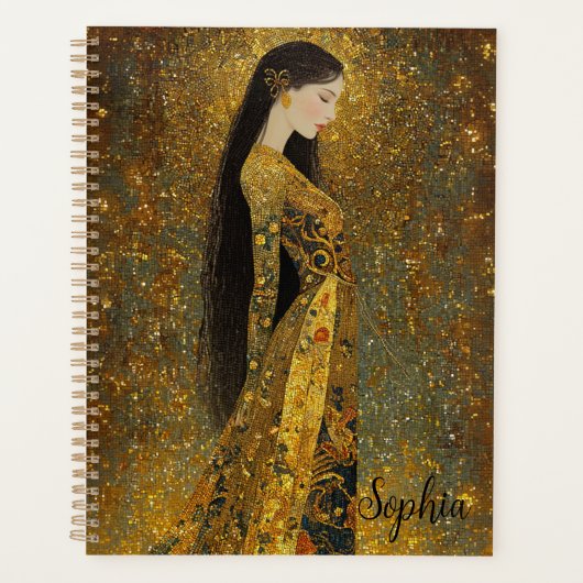Gustav Klimt Style Regal Woman Planner (Voorkant)
