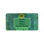 Gustav Klimt Sunflower Etiket (Voorkant)