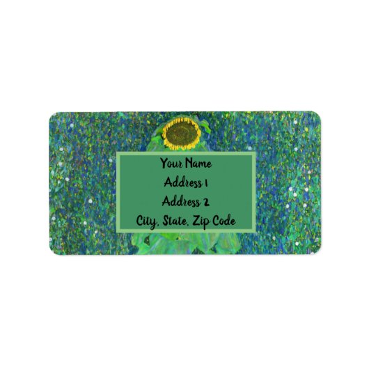 Gustav Klimt Sunflower Etiket (Voorkant)