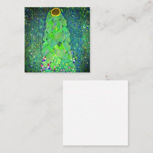 Gustav Klimt Sunflower Informatiekaartje (Voorkant / Achterkant)