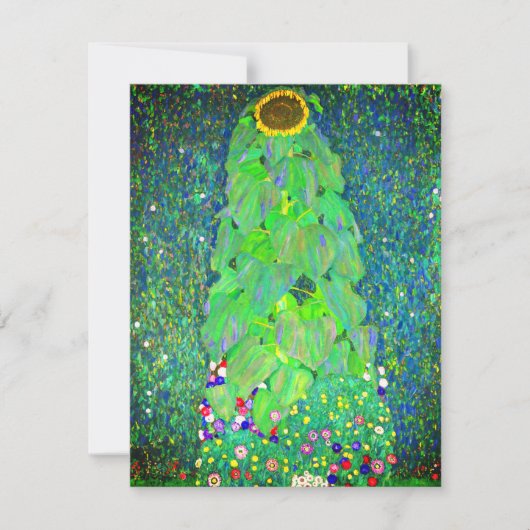Gustav Klimt Sunflower Kaart (Voorkant)