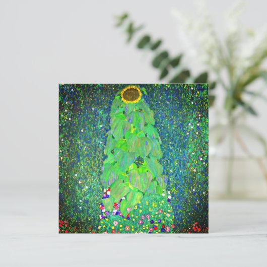 Gustav Klimt Sunflower Kaart (Staand voorkant)