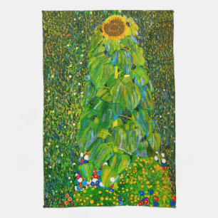 Gustav Klimt Sunflower Kitchen Towel Theedoek