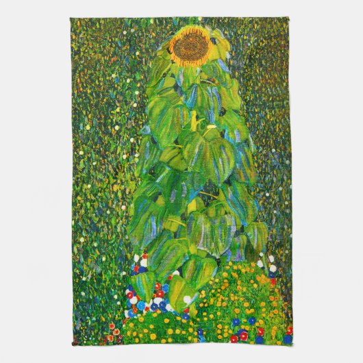 Gustav Klimt Sunflower Kitchen Towel Theedoek (Verticaal)