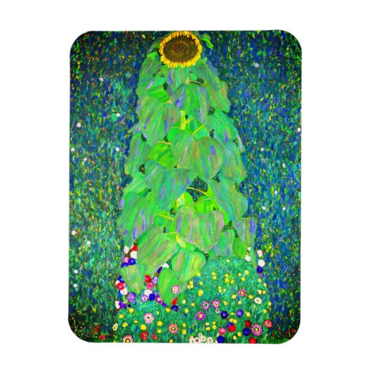 Gustav Klimt Sunflower Magneet (Verticaal)