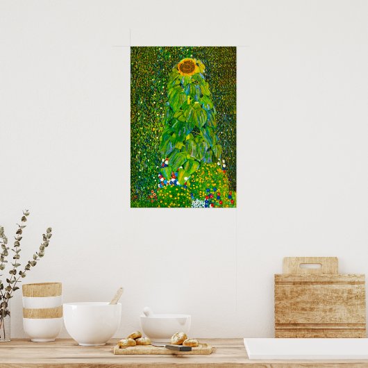Gustav Klimt Sunflower Poster (Keuken)
