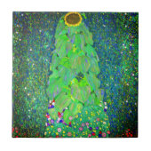 Gustav Klimt Sunflower Tegeltje (Voorkant)