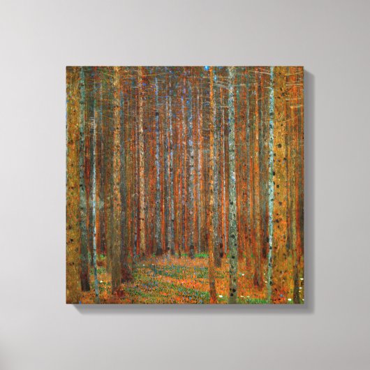 Gustav Klimt - Tannenwald Dennenbos Canvas Afdruk (Voorkant)