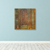 Gustav Klimt - Tannenwald Dennenbos Canvas Afdruk (Insitu (Houten vloer))