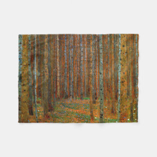 Gustav Klimt - Tannenwald dennenbos Fleece Deken