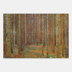 Gustav Klimt - Tannenwald dennenbos Inpakpapier Vel